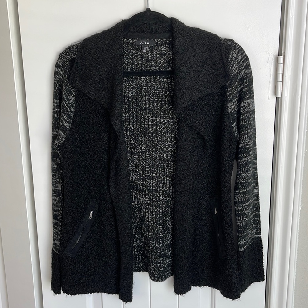 Apt 9 black and grey cardigan